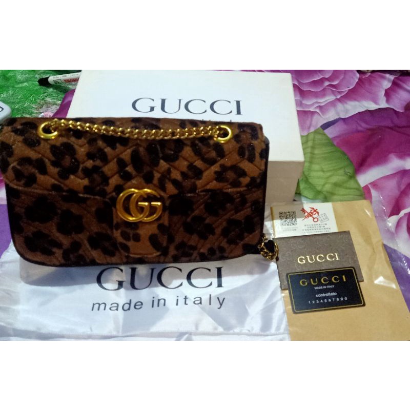 TAS GUCCI BOX IMPORT LEOPART