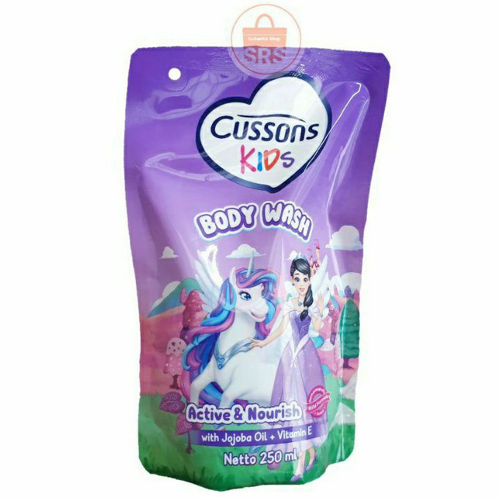 Cussons Kids Naura  Body Wash 250ml Active &amp; Nourish / Sabun Mandi Cair Bayi / Anak POUCH