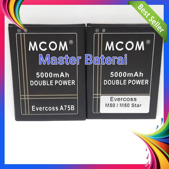 BATERAI EVERCOSS A75B M50A M50 4G BATRAI CROSS M50A DOUBLE IC PROTECTI