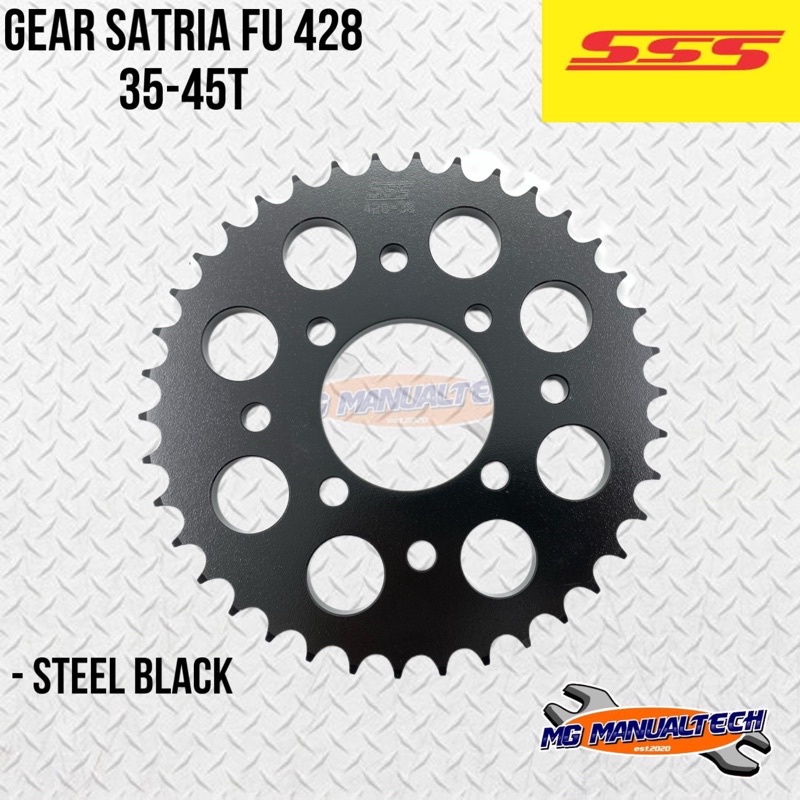 SSS - Gear Gir Belakang Satria Fu / New Shogun / Smash 428 35-45T Steel Black