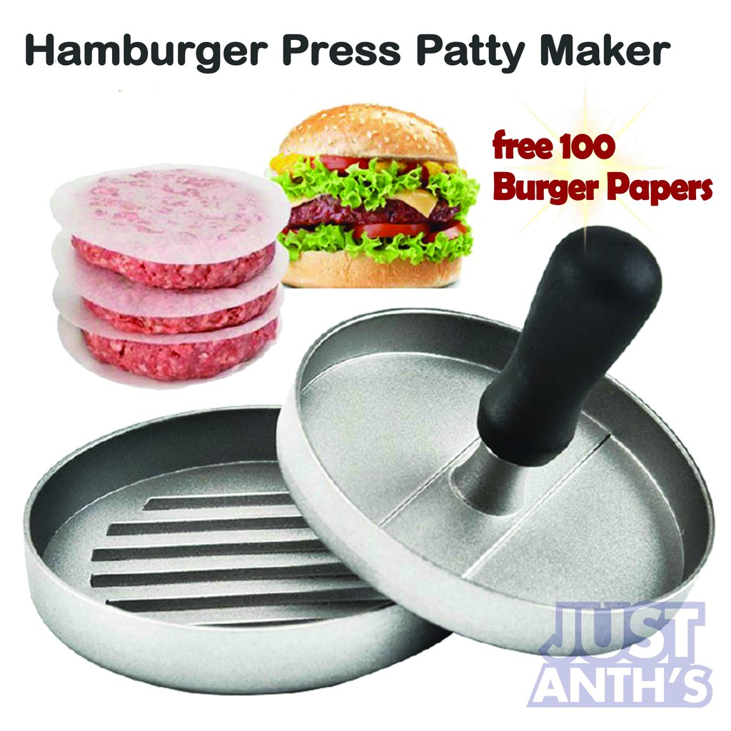 Plastic BBQ Burger Press Hamburger Meat Beef Grill Kitchen Cooking Maker Mold Ni