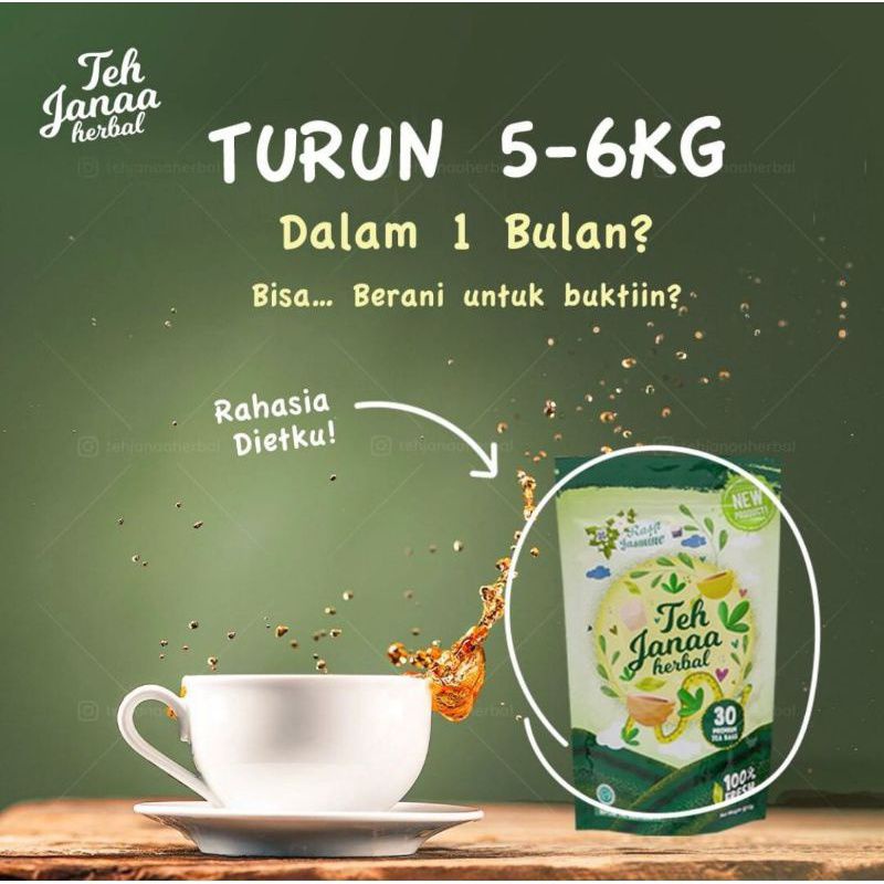 

teh janaa herbal halal penurun berat badan