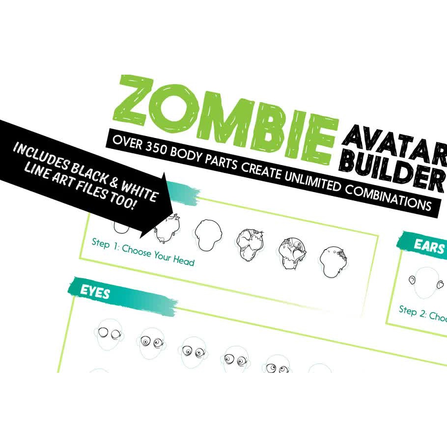 Zombie Avatar Builder - Vector Designs