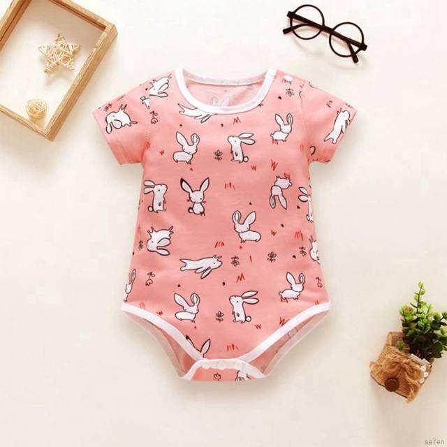 Jumpsuit Overall Jumper Sleepsuit Bayi Anak Perempuan Motif Bunny / Baju Bayi Newborn