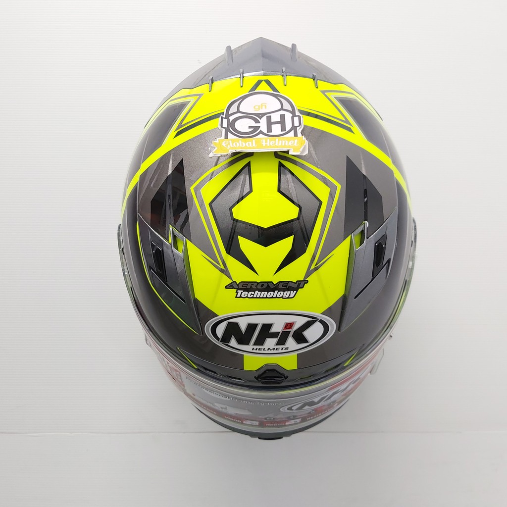 HELM FULL FACE NHK RX9 RX-9 MOTIF HAWK SE YELLOW FLOURECENT RX NINE