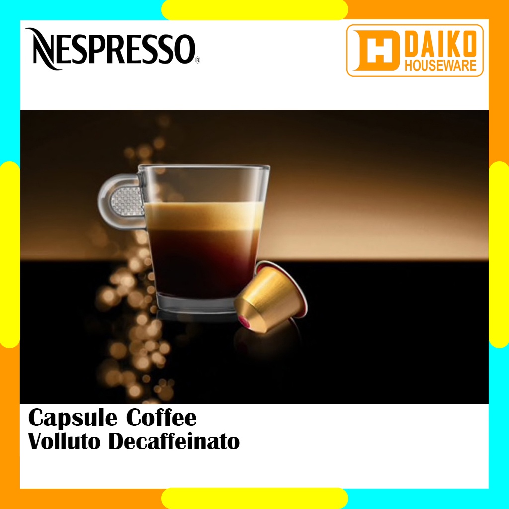 Capsule Nespresso Volluto Decaffeinato Original Nestle 1 Pack - Coffee Espresso Kopi Kapsul Expired Panjang