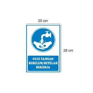 Stiker Himbauan Harap Cuci Tangan disini | Shopee Indonesia