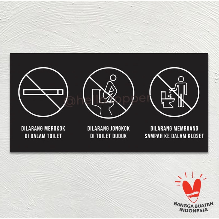 

Sign Akrilik Larangan Toilet Printed | Sign Board Akrilik Elegan
