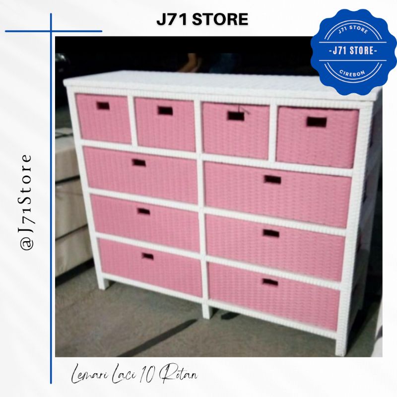 Lemari Rotan Sintetis 10 Laci