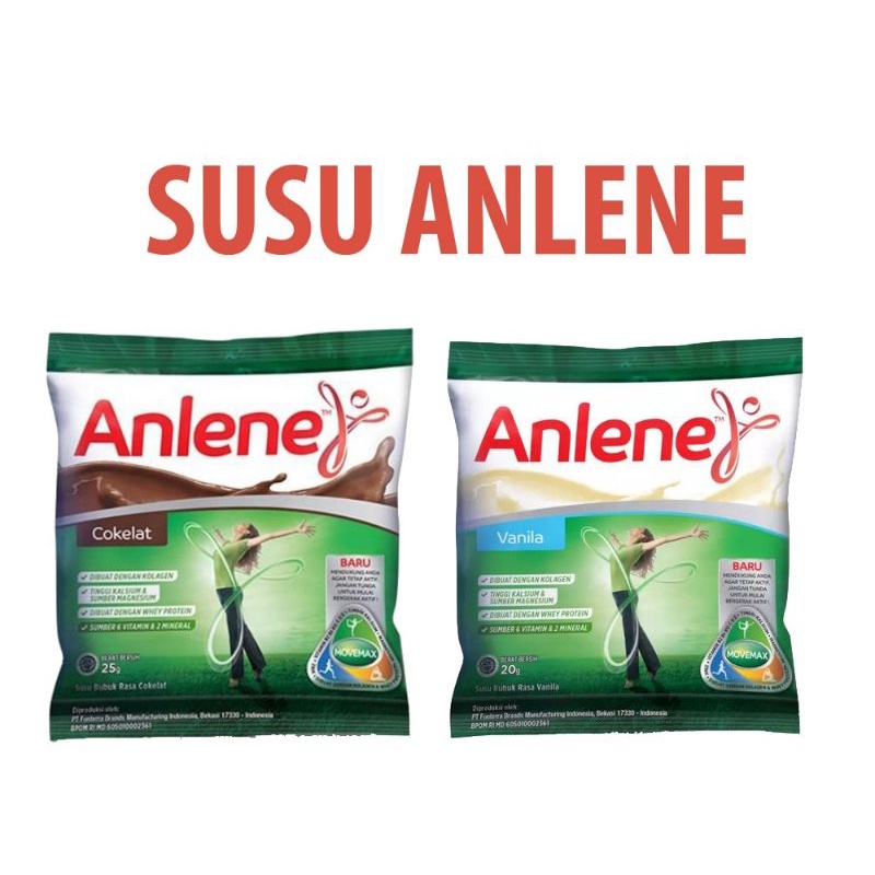 

Anlene Susu Bubuk Coklat | Vanilla 20gr