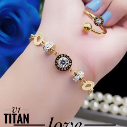 Titanium Gelang dan Cincin B888