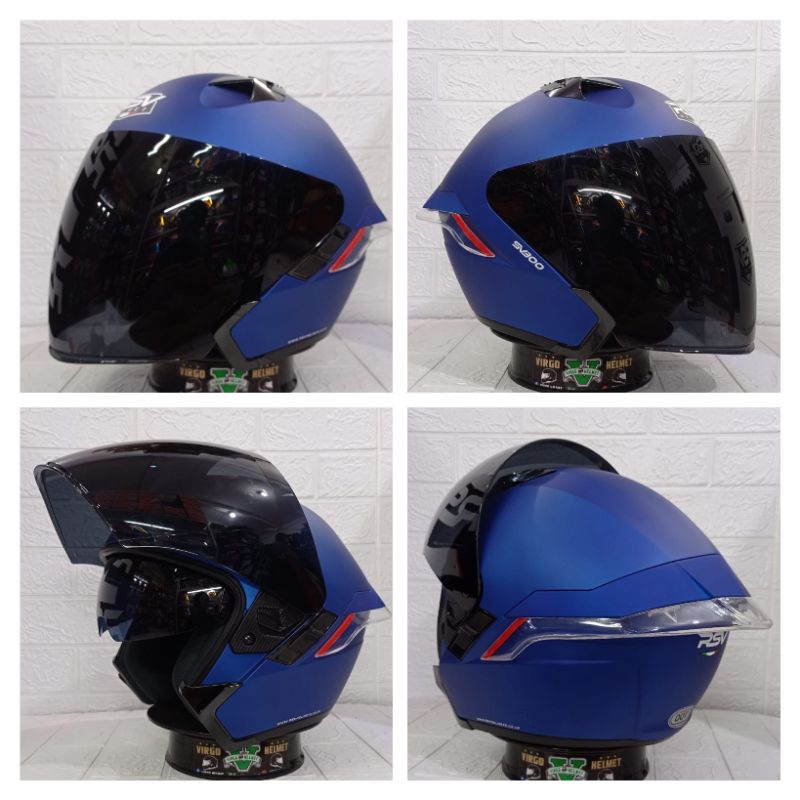 HELM RSV SV300 SOLID WHITE PAKET GANTENG DOUBLE VISOR-6
