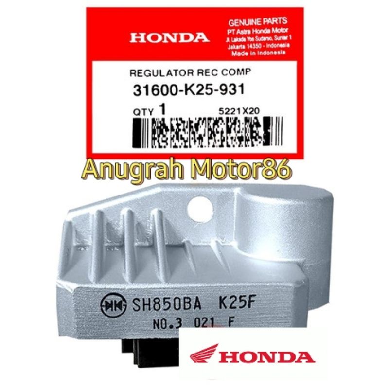 31600-K25-931 Kiprok regulator beat fi scoopy esp scoopy fi