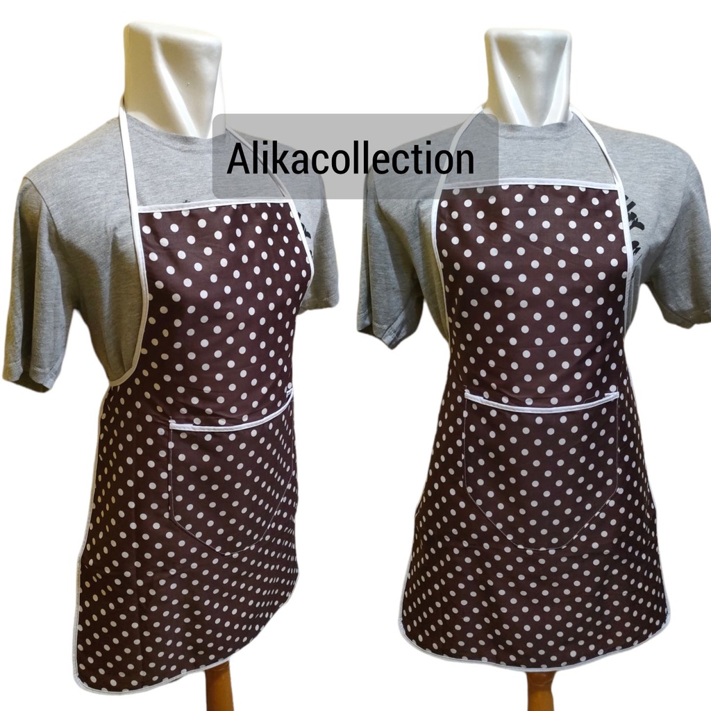 celemek Masak apron masak motif karakter dan polkadot