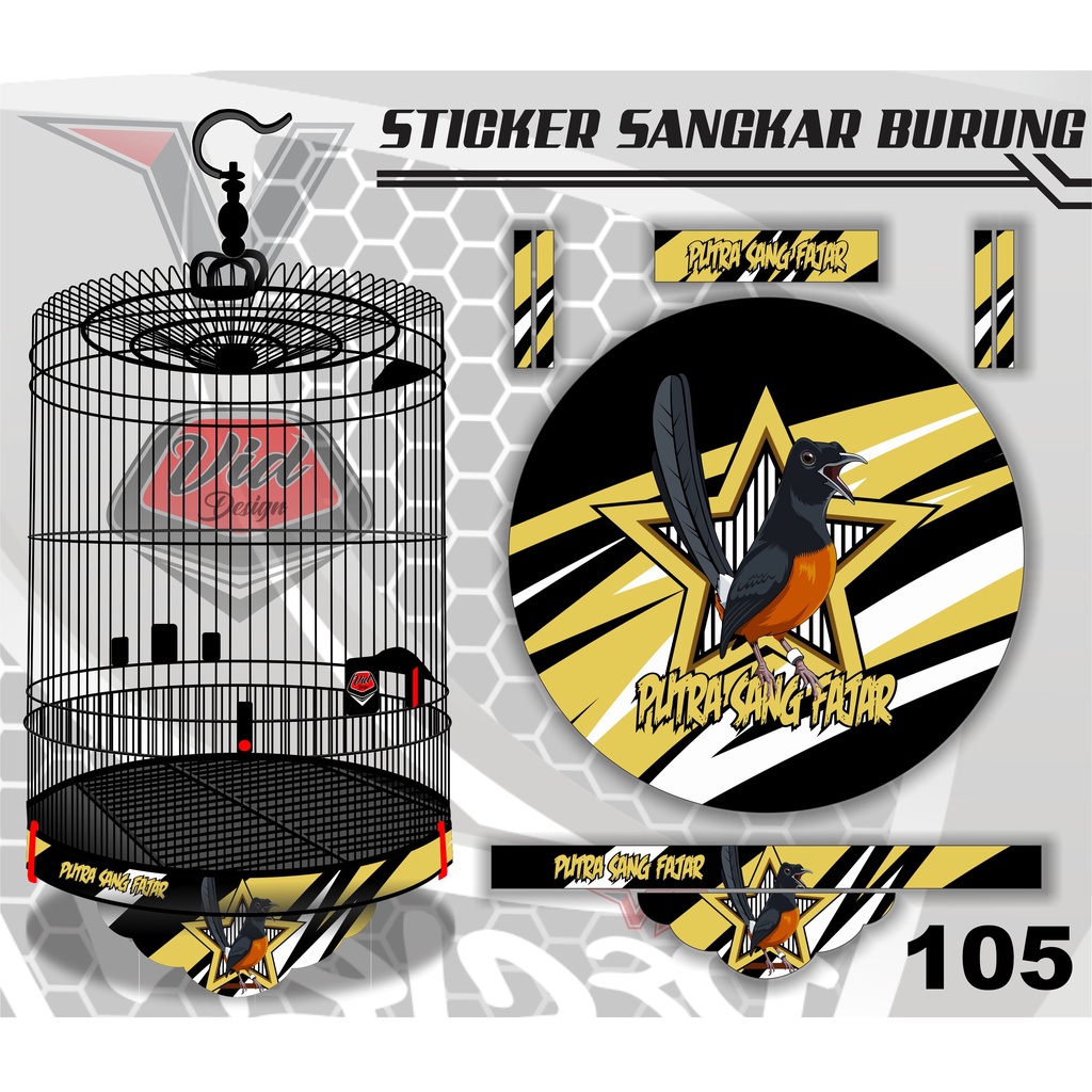 Stiker Decal Kandang Murai Tebok Kandang Bulat Murai Batu Bnr No 1234