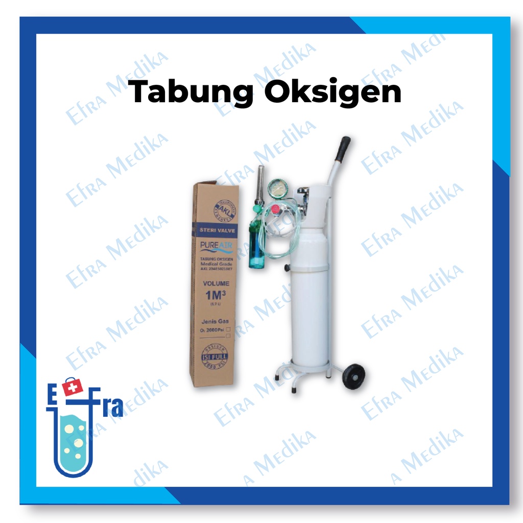 Jual Tabung Oksigen 1m3 Regulator Dan Trolley Indonesiashopee Indonesia 0780