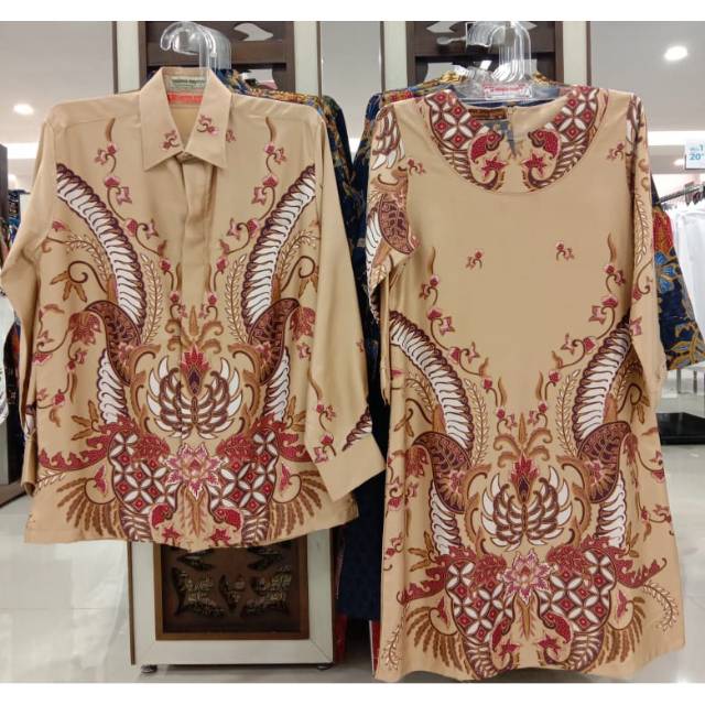 Batik couple krisna wahyu bahan serat jagung ukuran pria S s/d XXL ukuran wanita S s/d XXL