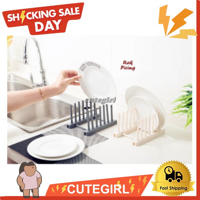 RAK PIRING PLASTIK PERALATAN DAPUR RAK DAPUR CG193