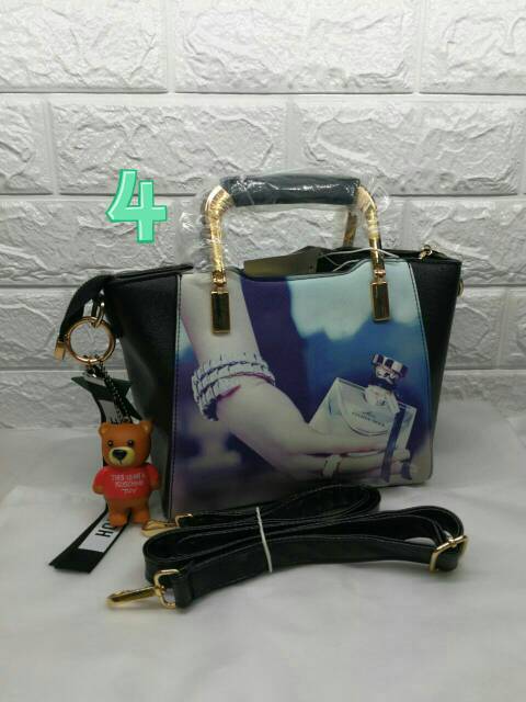 Tas fashion import lukis / fashion bag / tas tenteng