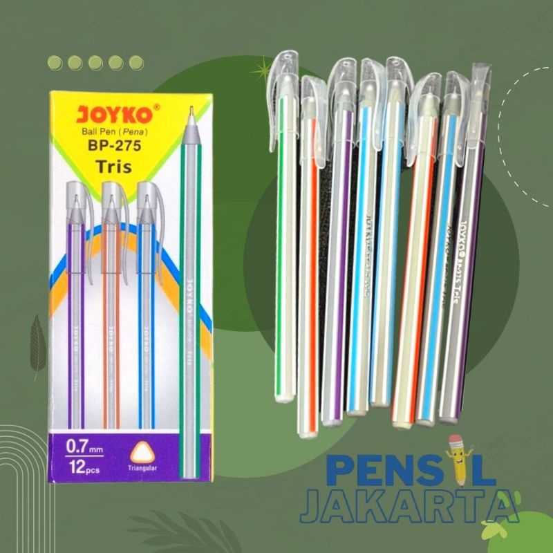 

Pulpen JOYKO Tris BP275 Pena Hitam 0.7mm [ECER]