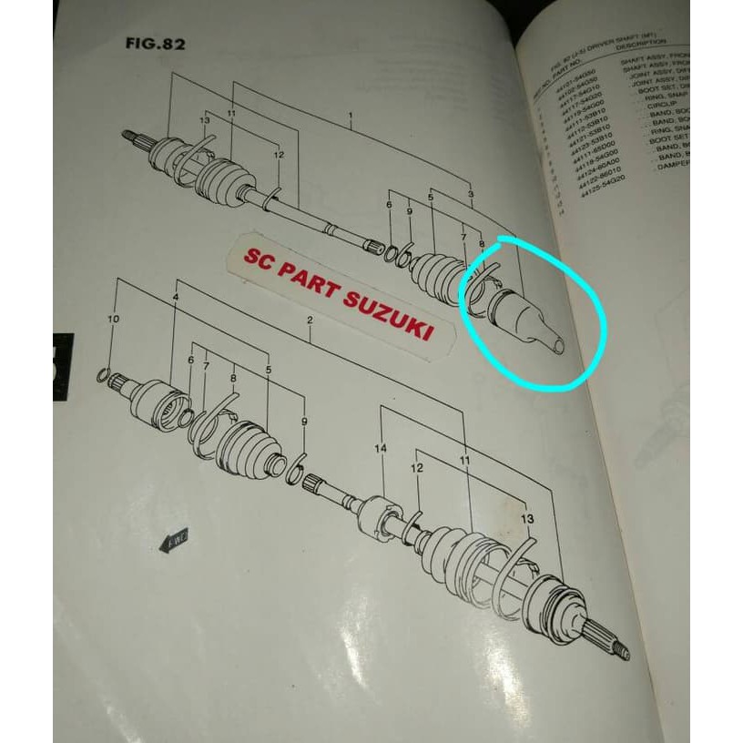 Promo    As roda cv joint dalam kanan suzuki swift.