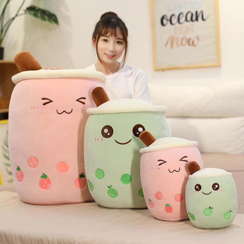 Boneka Boba Milk Tea Plush Buah Mainan Lucu Bahan Halus Dan Lembut