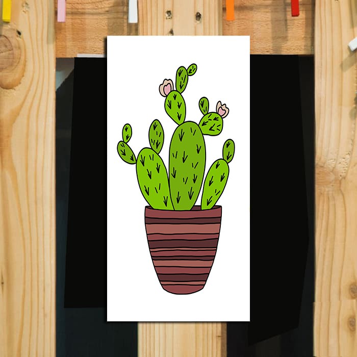 hiasan dinding pajangan kaktus AG4