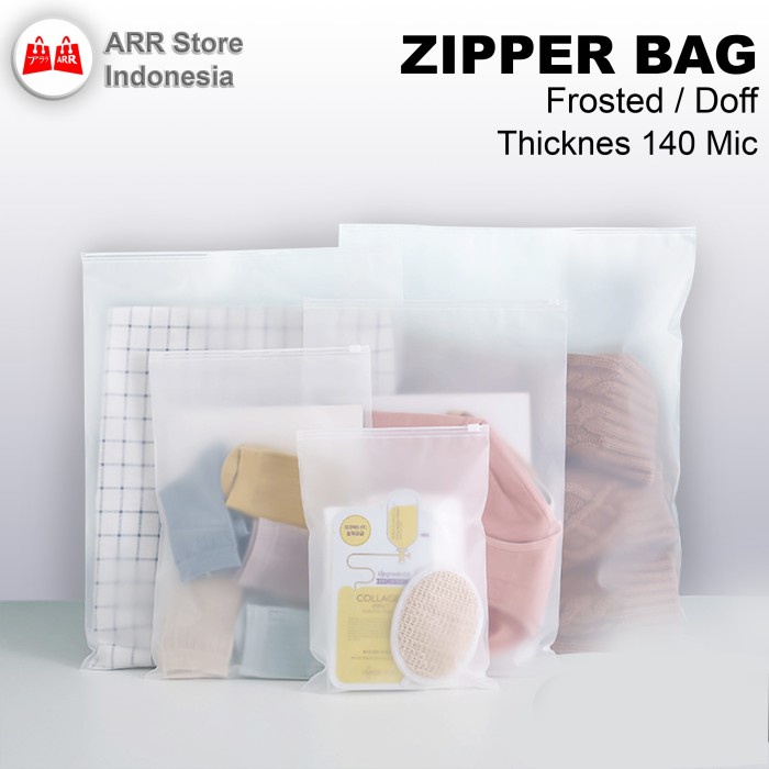Plastik Zipper Bag Travel Pouch Storage bag Matte Doff