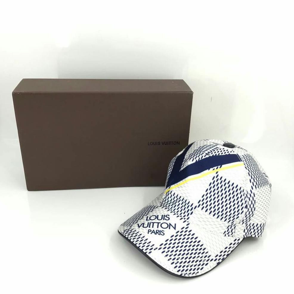 RECOMMENDED TOPI LV AZURE WHITE WITH BOX MIRROR QUALITY LARIS