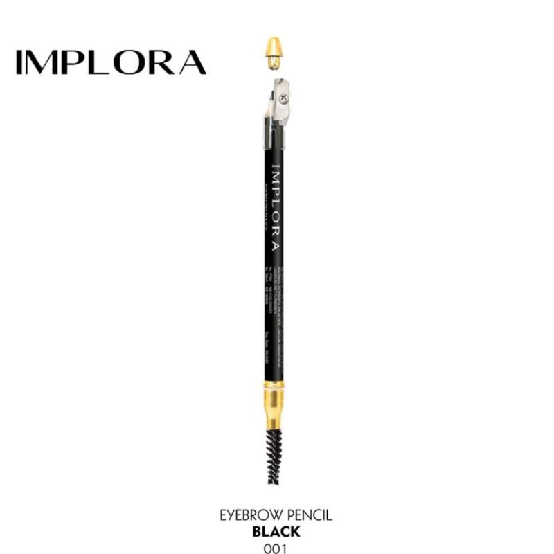 celak pensil pencil celak alis IMPLORA Eye Brow Pencil 2 IN 1 ( PENSIL + SERUTAN + SIKAT ) ORIGINAL