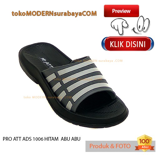 PRO ATT ADS 1006 HITAM ABU ABU sandal pria karet murah