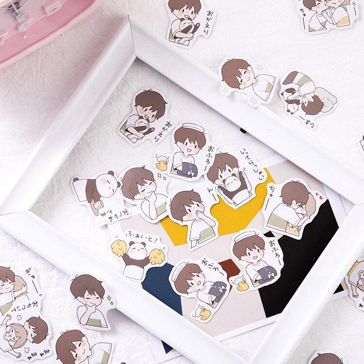Stiker Desain Kawaii Panda Juvenile Lucu untuk Scrapbook Stiker Desain Kawaii Panda Juvenile Lucu untuk Scrapbook