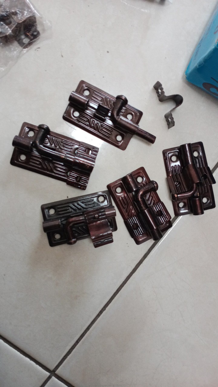 Grendel Kzk Mini 2 Slot Pintu Antik Silver (slot Jendela / Rak / Laci)