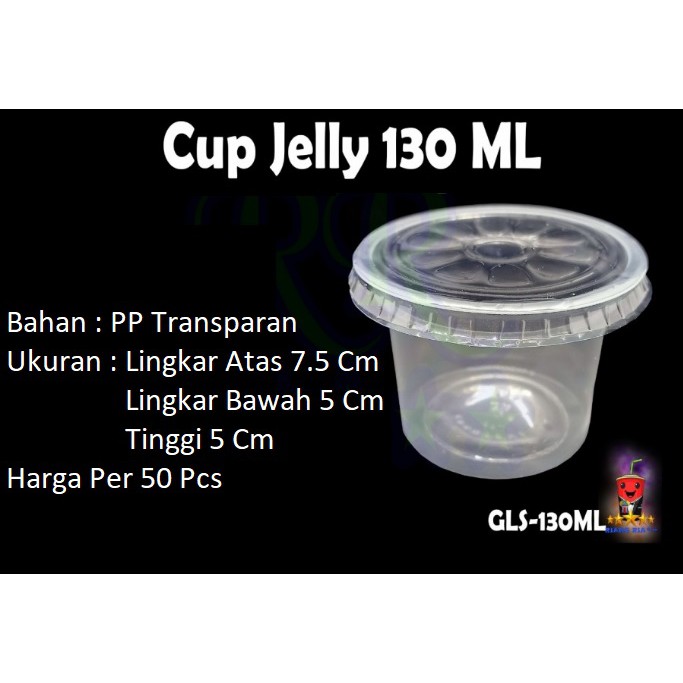 Gelas Plastik Jelly 130 ml Bening / Cup Pudding Ice Cream / Cup Tester