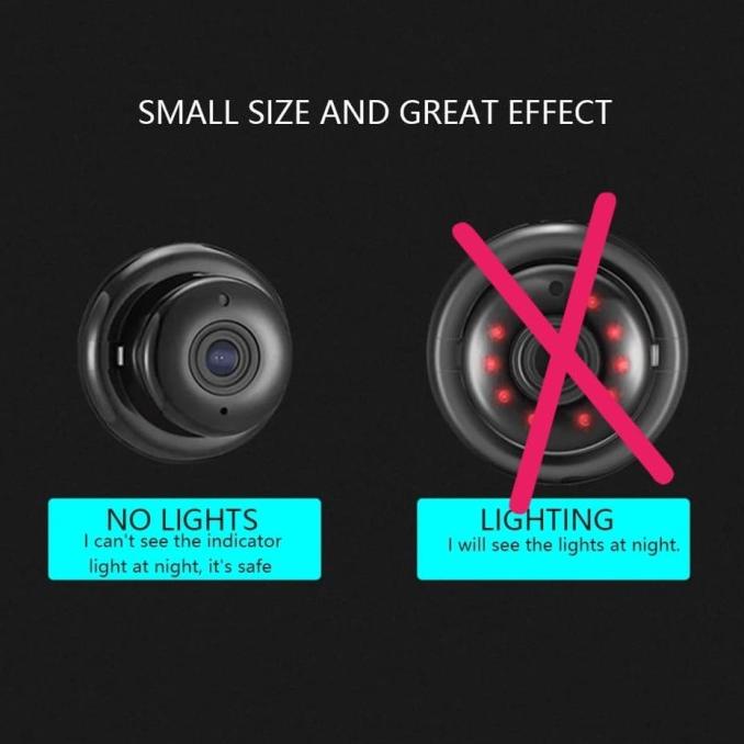 Spy IP HD Mini Camera Kamera CCTV Gantung Night Vision 360eyes