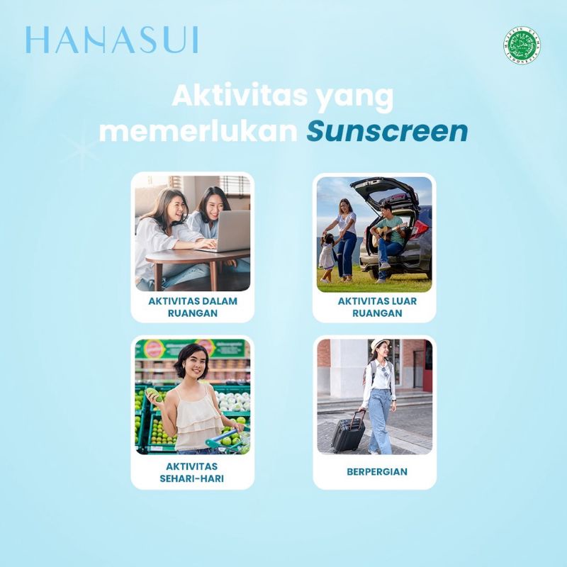 Hanasui Collagen Water Sunscreen memiliki Strong SPF 50 PA +++