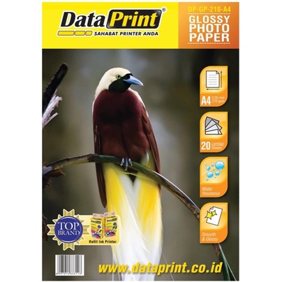 Kertas Foto A4 Data Print Glossy Photo Paper A4 (180 210 230 gsm) 20 Sheets