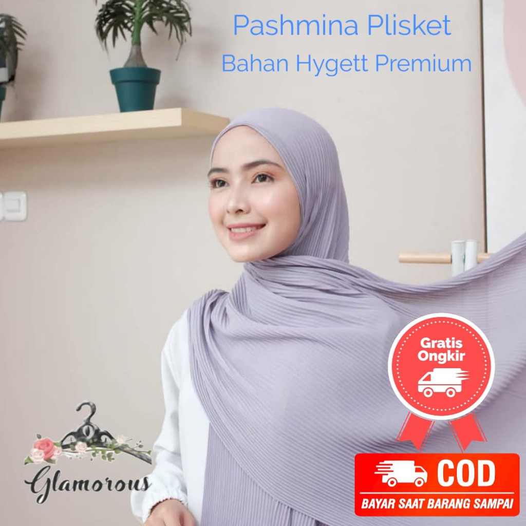 Pashmina Plisket Bahan Hygett Premium 160*65