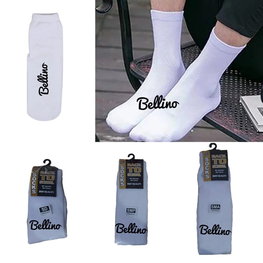 Kaos Kaki Sekolah Back To School SD SMP SMA Kaos kaki Putih Polos Kaus Kaki Hitam Polos Kaos Kaki Pa