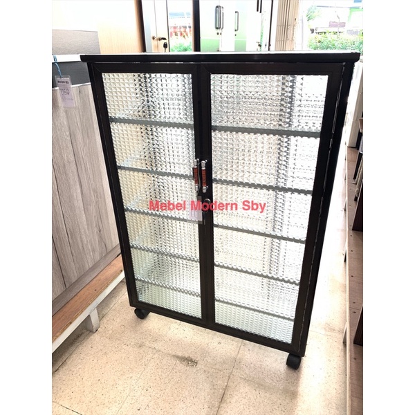 Rak Sepatu Full Kaca 5 Susun Kuat