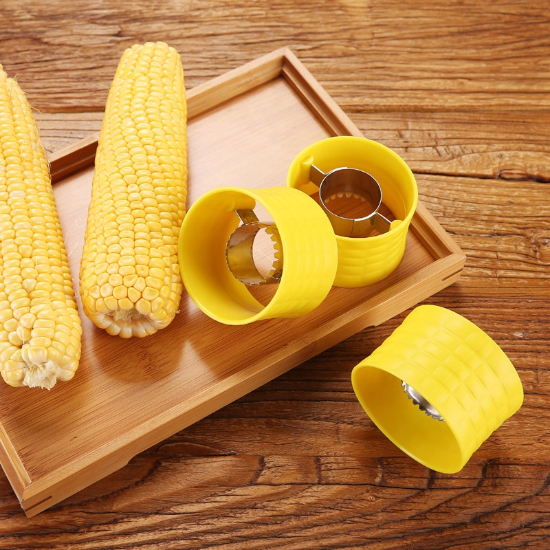 Kreatif Corn Planer Separator Detacher/Perontok Jagung Stainless Steel Remover/Corn Peeler Perontok Devicer Masak Gadget Aksesoris Rumah/Pemipil Sayuran Alat Buah