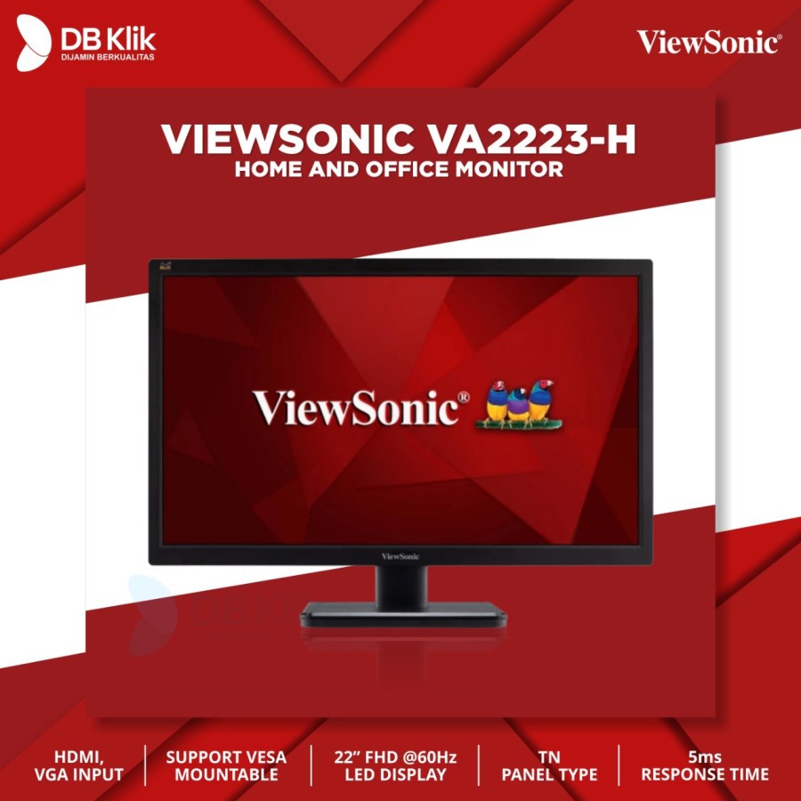 LED Monitor Viewsonic VA2223H 21.5&quot; FHD HDMI VGA | DOT PIXEL