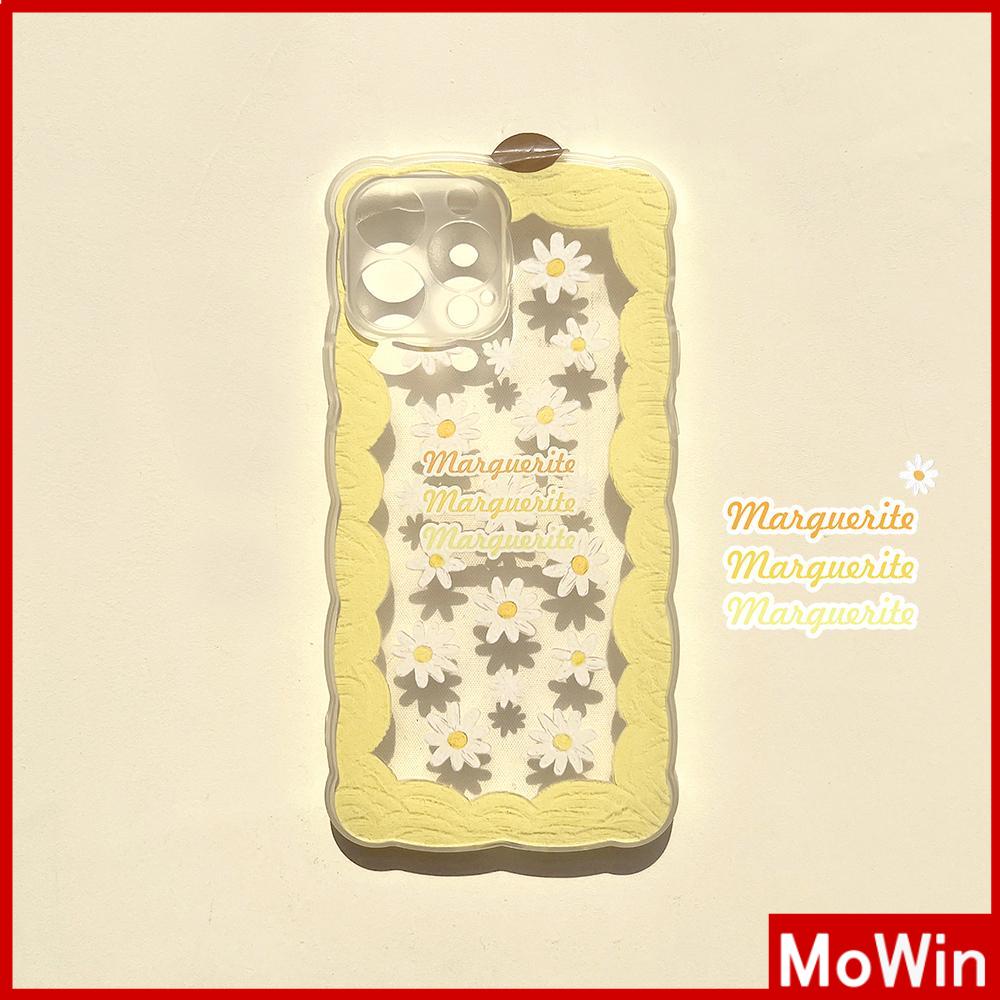 iPhone Case Silicone Soft Case Clear Case Wave Airbag Shockproof Camera Cover Protection Yellow Flower Compatible For iPhone 11 iPhone 13 Pro Max iPhone 12 Pro Max iPhone 7 Plus xr