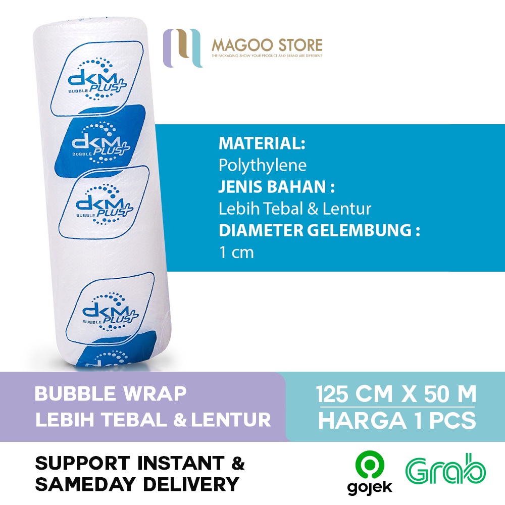 

tAe Paling Bagus - PLASTIK BUBBLE WRAP BIRU (Merk DKM, 125cm x 50m)