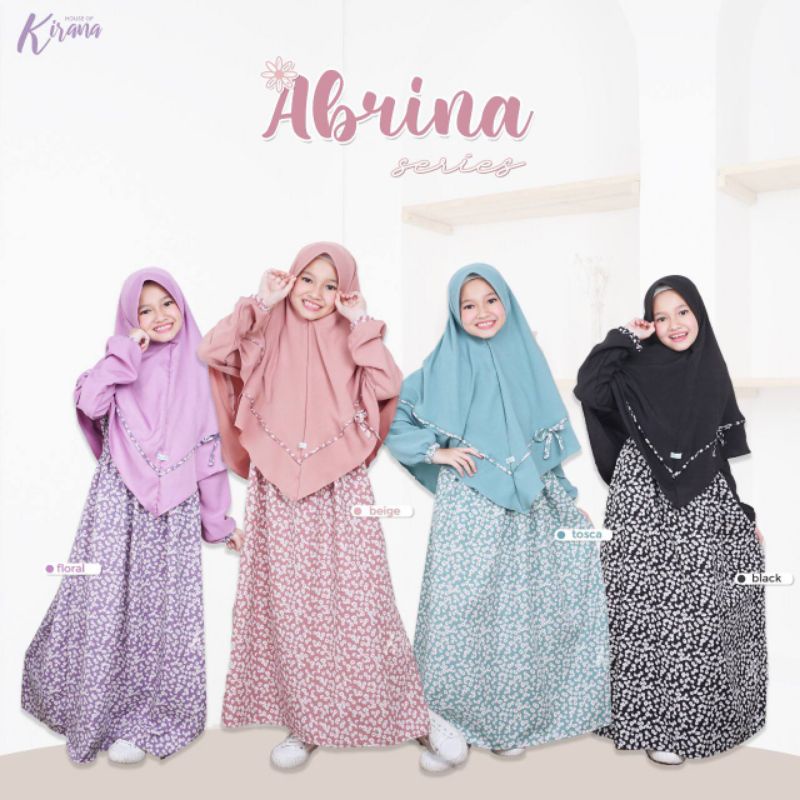 GAMIS SET HIJAB ABRINA SERIES ANAK DAN REMAJA USIA 2-14 TAHUN