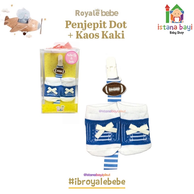 Royale Bebe Penjepit Dot + Kaos Kaki lucu / Penjepjt empeng