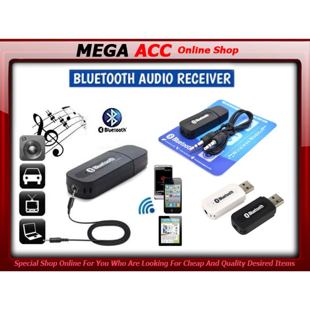 Termurah USB Bluetooth Audio Receiver 3.5mm Music Adapter Dongle Speakers Car Mp3 Etc Terlaris
