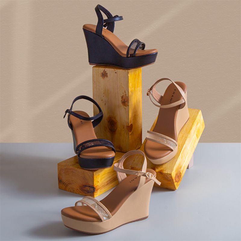 Frani Sandal Wedges Wanita Virgo 10 CM