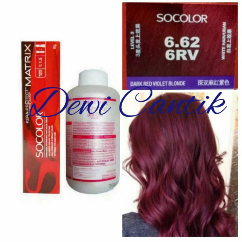MATRIX SOCOLOR NO. 6.62 DARK RED VIOLET BLONDE DAN OXYDANT