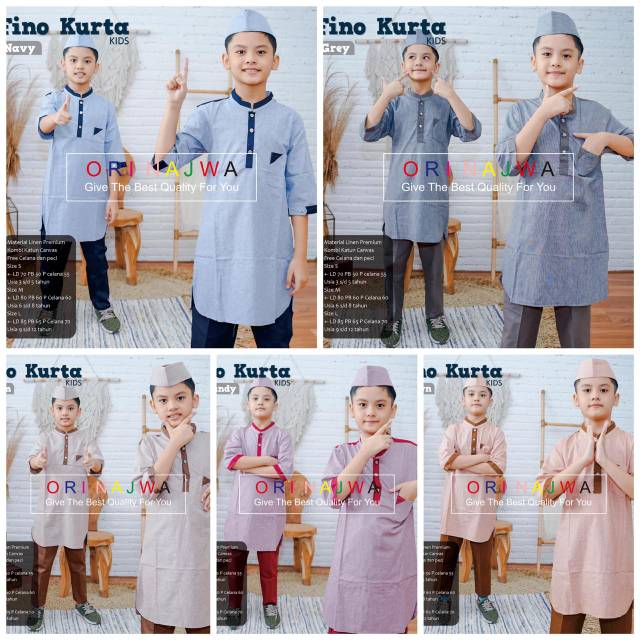 KOKO ANAK KURTA FINO READY SIZE S,M,L ORI NAJWA